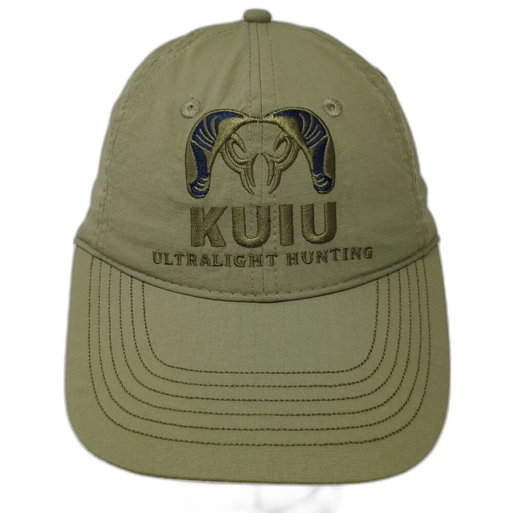 KUIU Baseball Cap Green One Size Ram Head Embroidered Hunting Strapback Hat